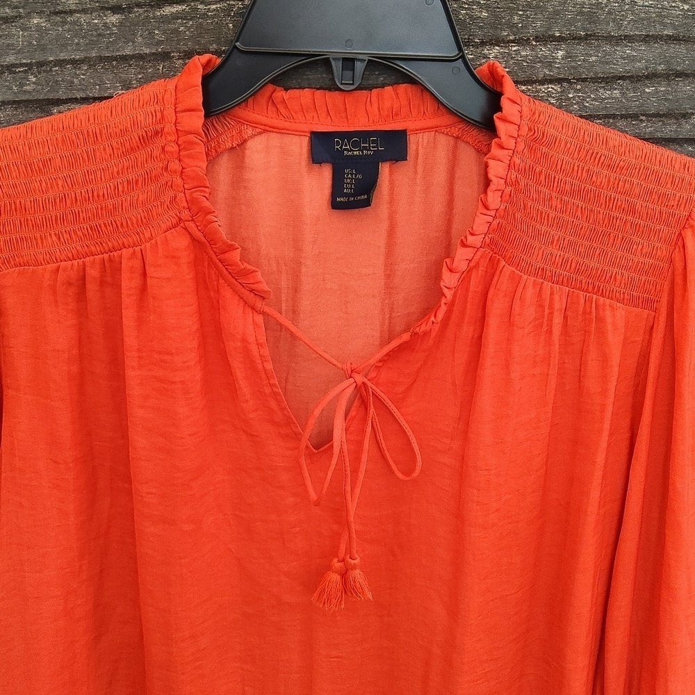 RACHEL Rachel Roy Orange Blouse Size Large - Picture 3 of 8